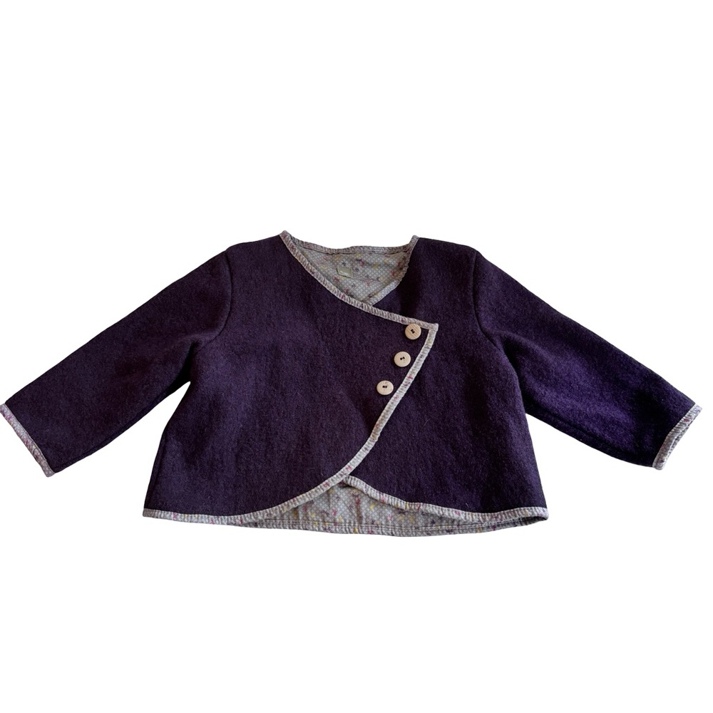 Thao Van Girls Wool Purple Jacket Sz 12 months